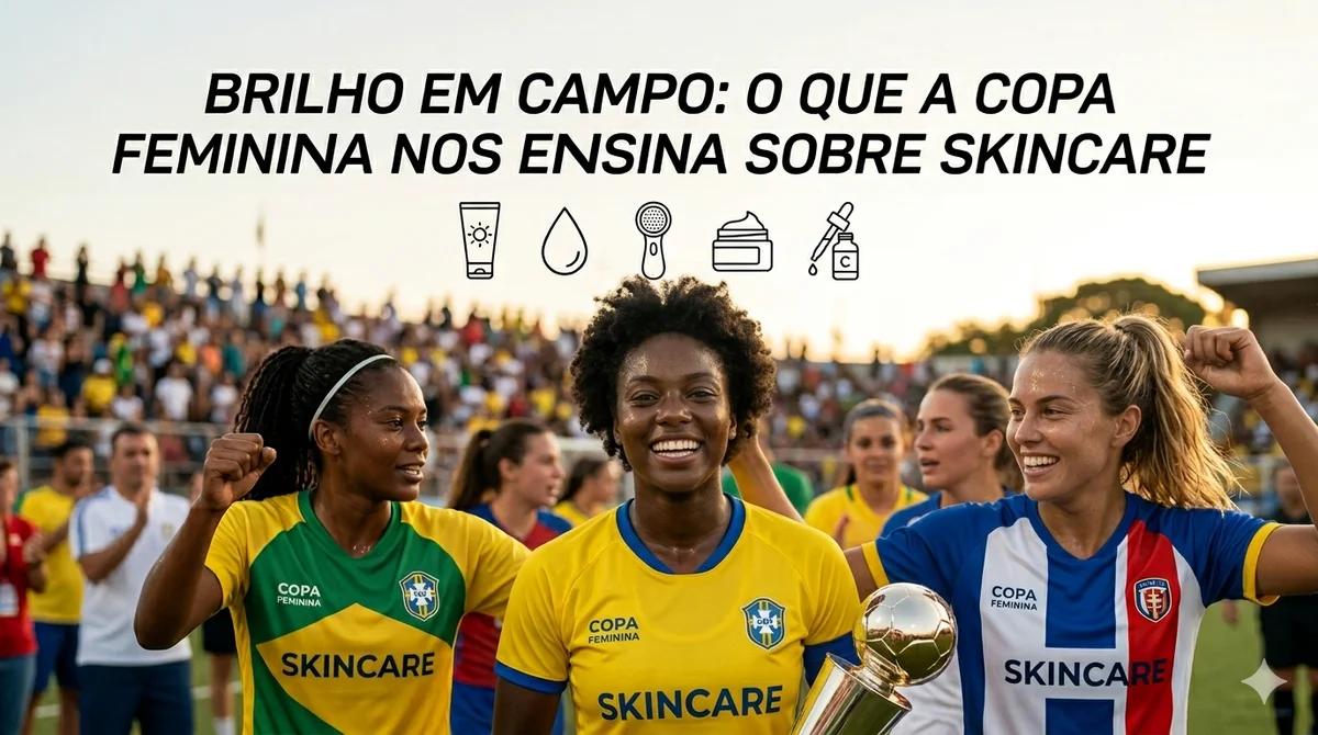 Brilho em Campo: O que a Copa Feminina nos ensina sobre Skincare