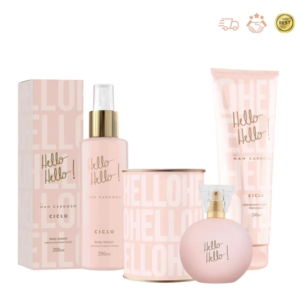 Hello Hello - Kit Deo Colônia 100ml + Body Splash + Loção Hidratante Ciclo