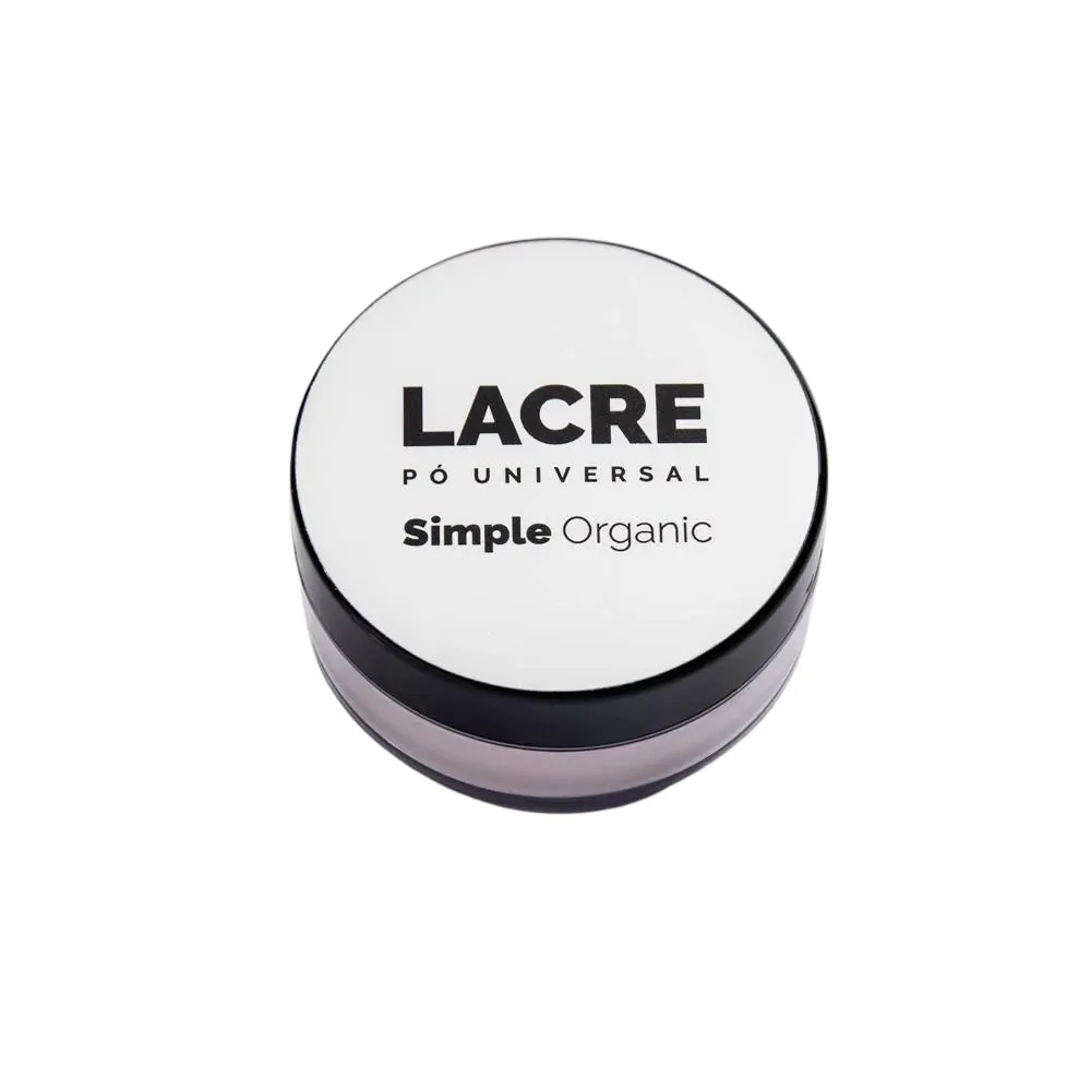 Pó Lacre Facial Translúcido Ultra Fino Universal 14g Vegano Natural Simple Organic