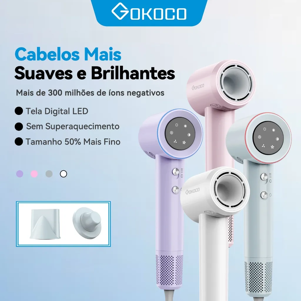 Secador de Cabelo Profissional 1500W Alta Velocidade